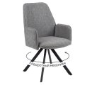 Стул DikLine 293 поворотный BL13 серый, ножки черные