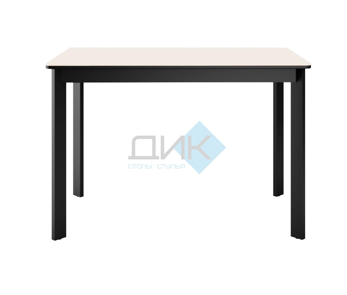 Стол DikLine LK90 Керамика Krater Perla (бежевый матовый) /подстолье черное/опоры черные