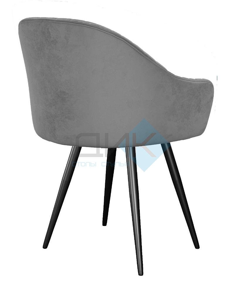 Стул DikLine 439 поворотный, C56 серый, ножки черные