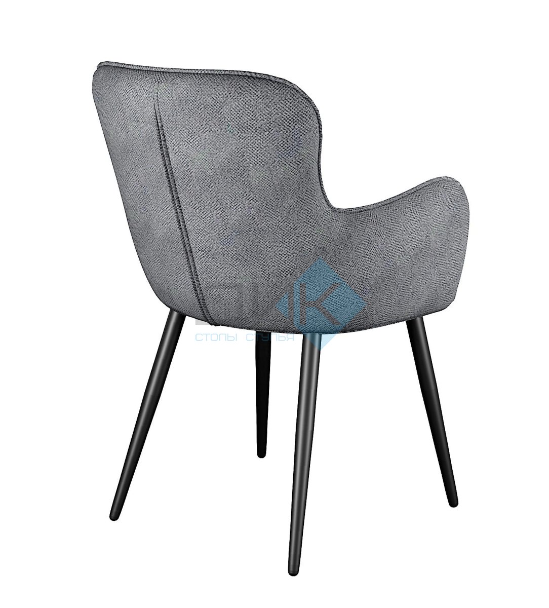 Стул DikLine 503 поворотный SB6 св.сер, ножки черные