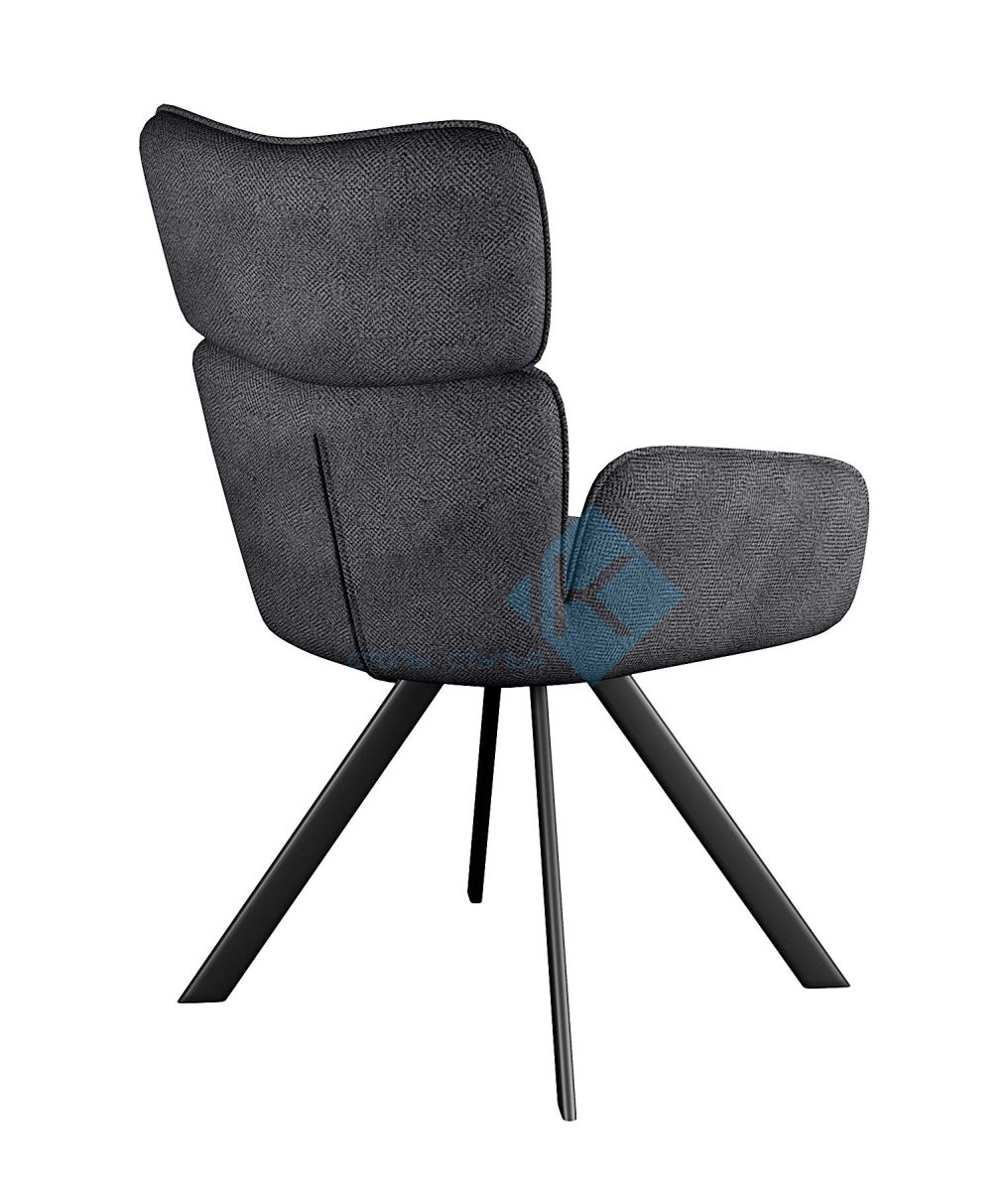 Стул DikLine 501 поворотный SB5 серый, ножки черные