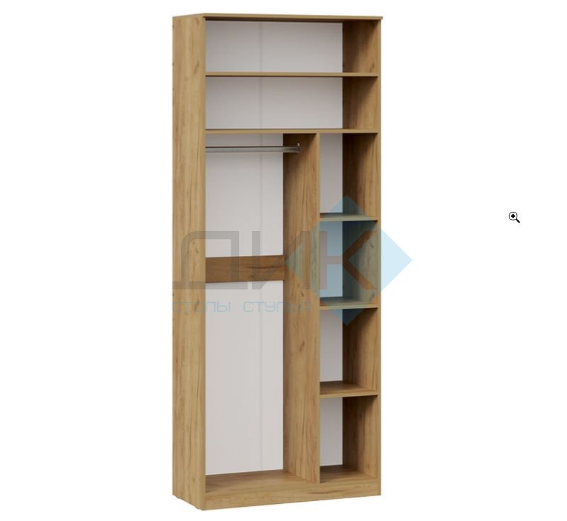 Хилтон Шкаф комбинированный с 2 дверями исп. 2 (Дуб Крафт золотой/графит матовый)