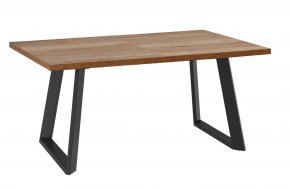 Стол DikLine ZL140 дуб галифакс / черный/опоры черные