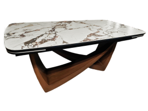 Стол DikLine EKO205 керамика К34 глянец, опоры орех (2 уп.)