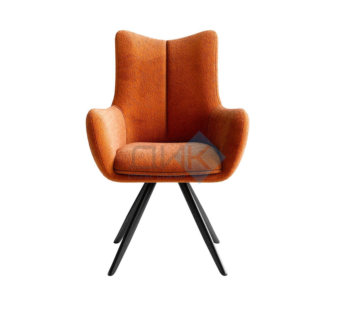 Стул DikLine 351 поворотный BL07 терракотовый, ножки черные