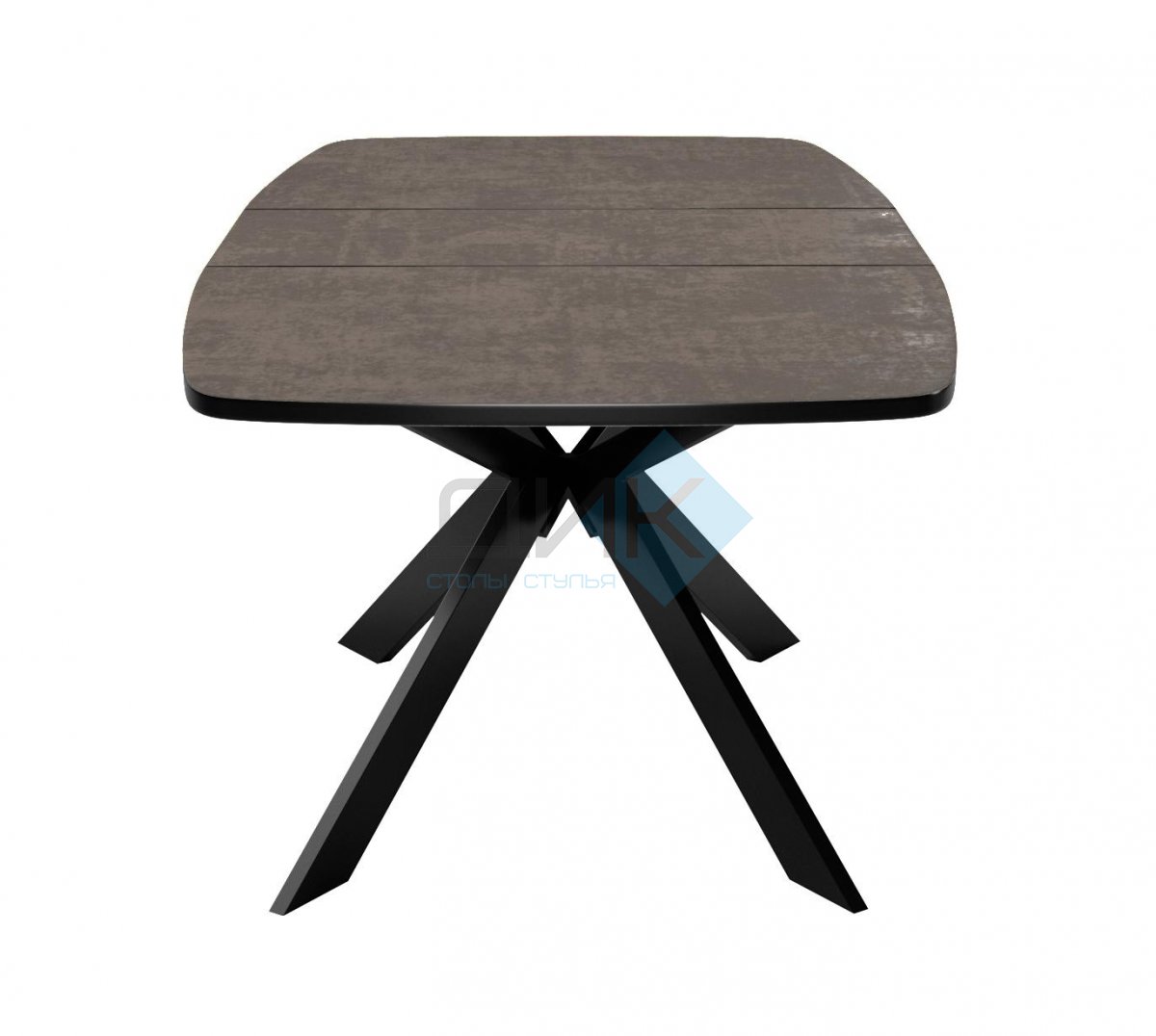 Стол DikLine B140 хромикс бронза/ опоры черные