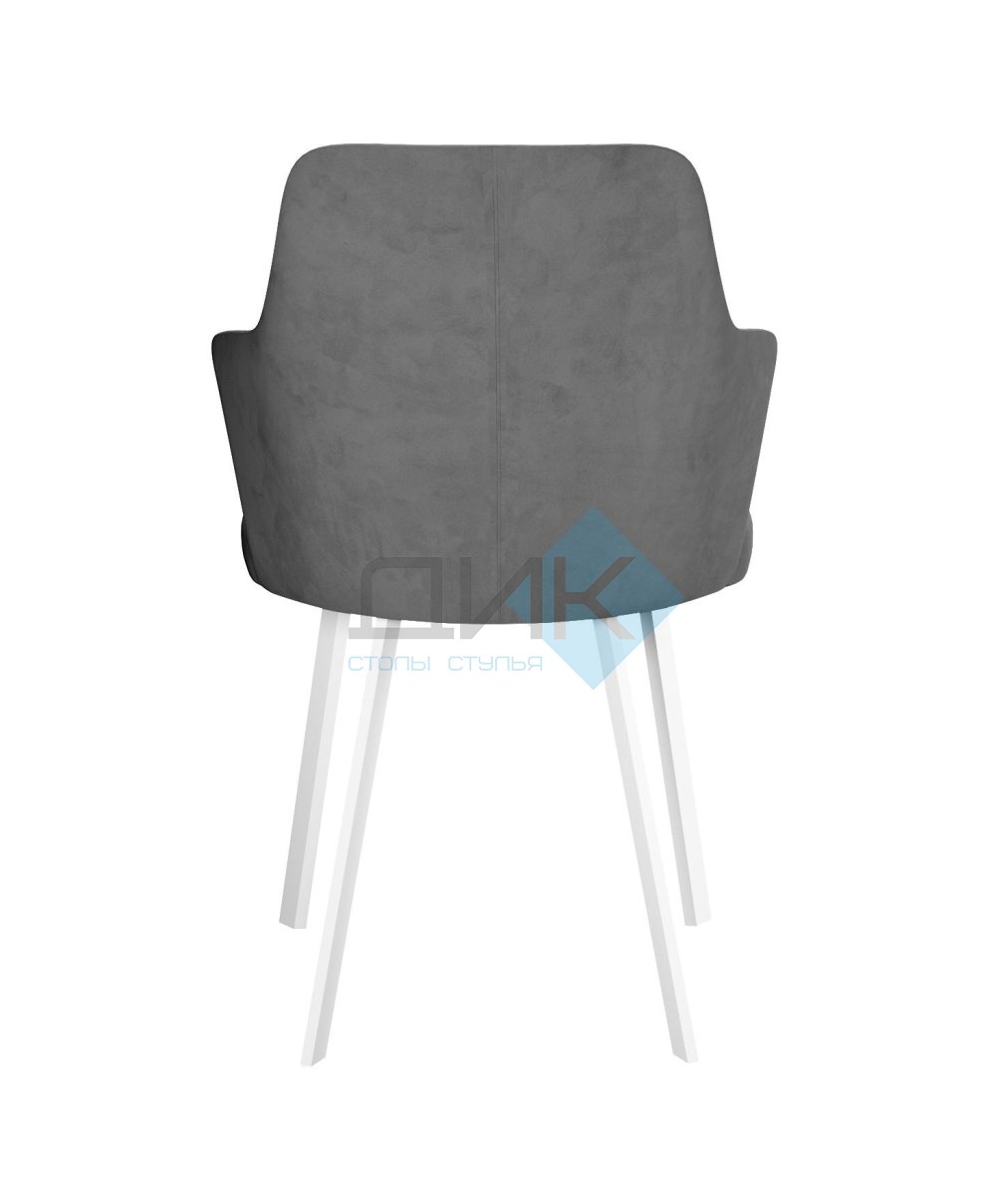 Стул DikLine 245 поворотный, C56 серый, ножки белые