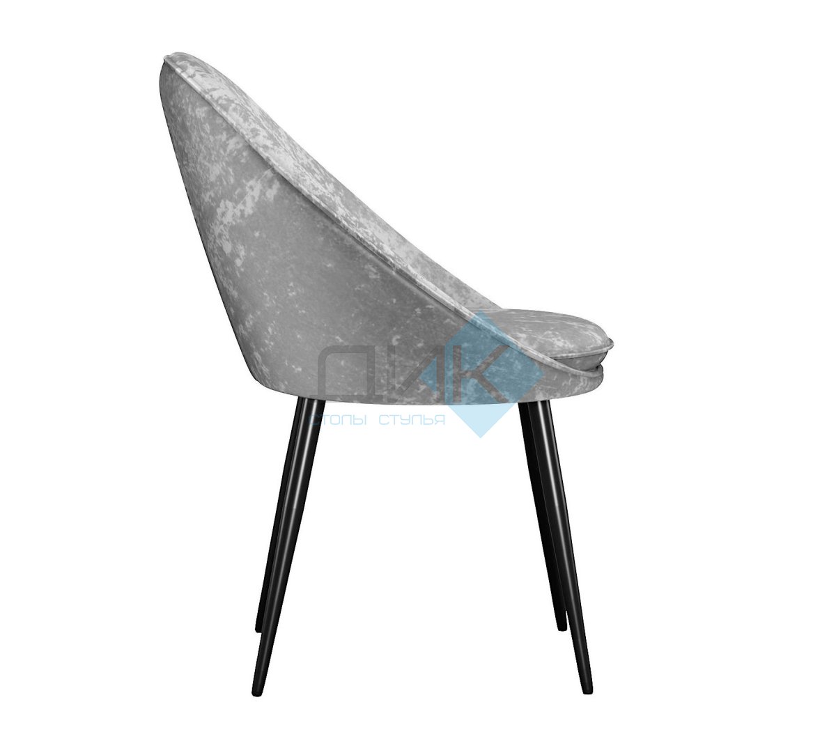 Стул DikLine 234 поворотный, M13 светло-серый, ножки черные