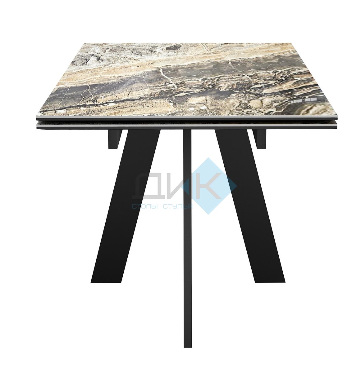 Стол DikLine SKM120 Керамика Amadeus/подстолье черное/опоры черные