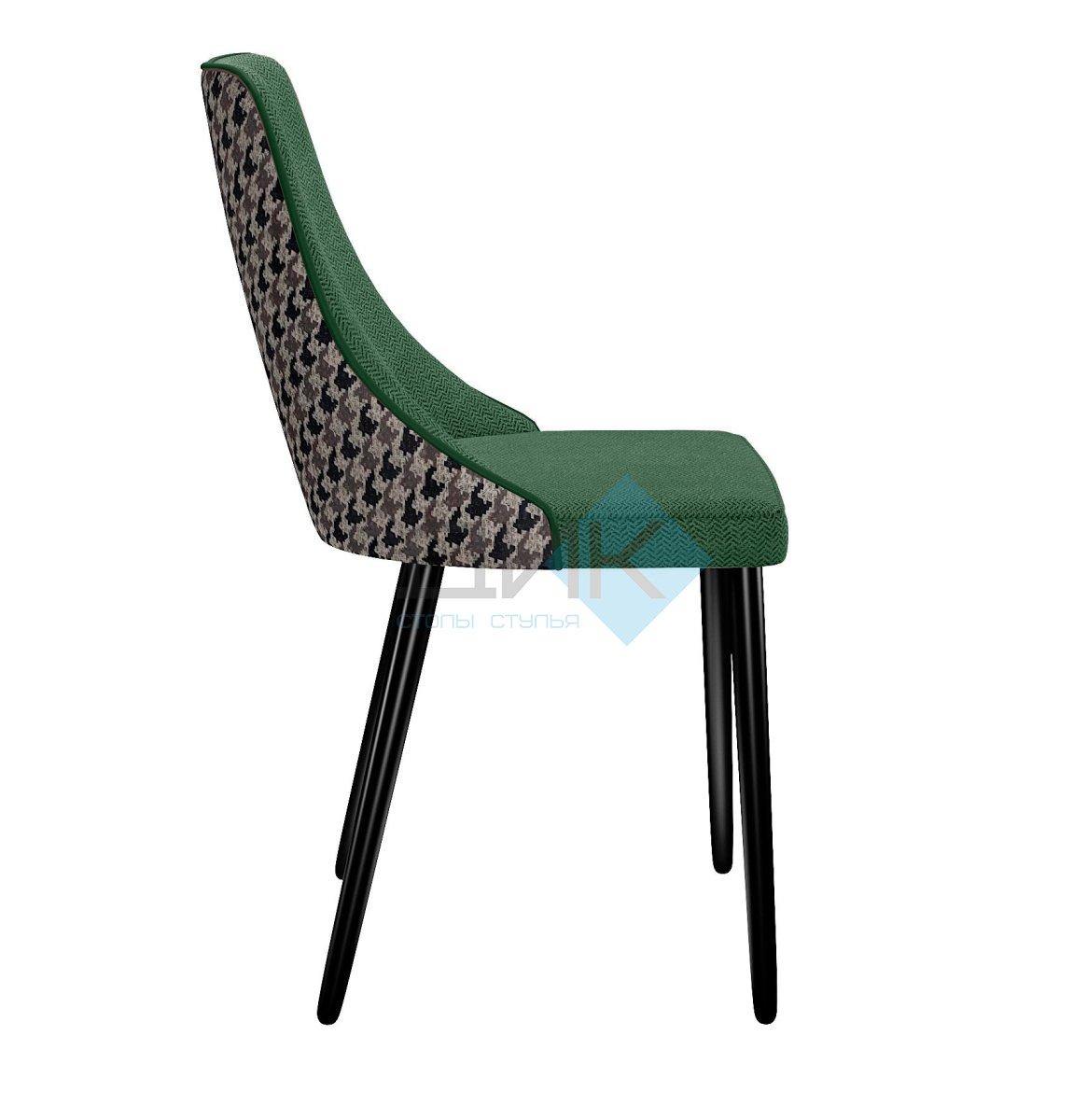 Стул DikLine 286 SB1/A2 зеленый, ножки черные