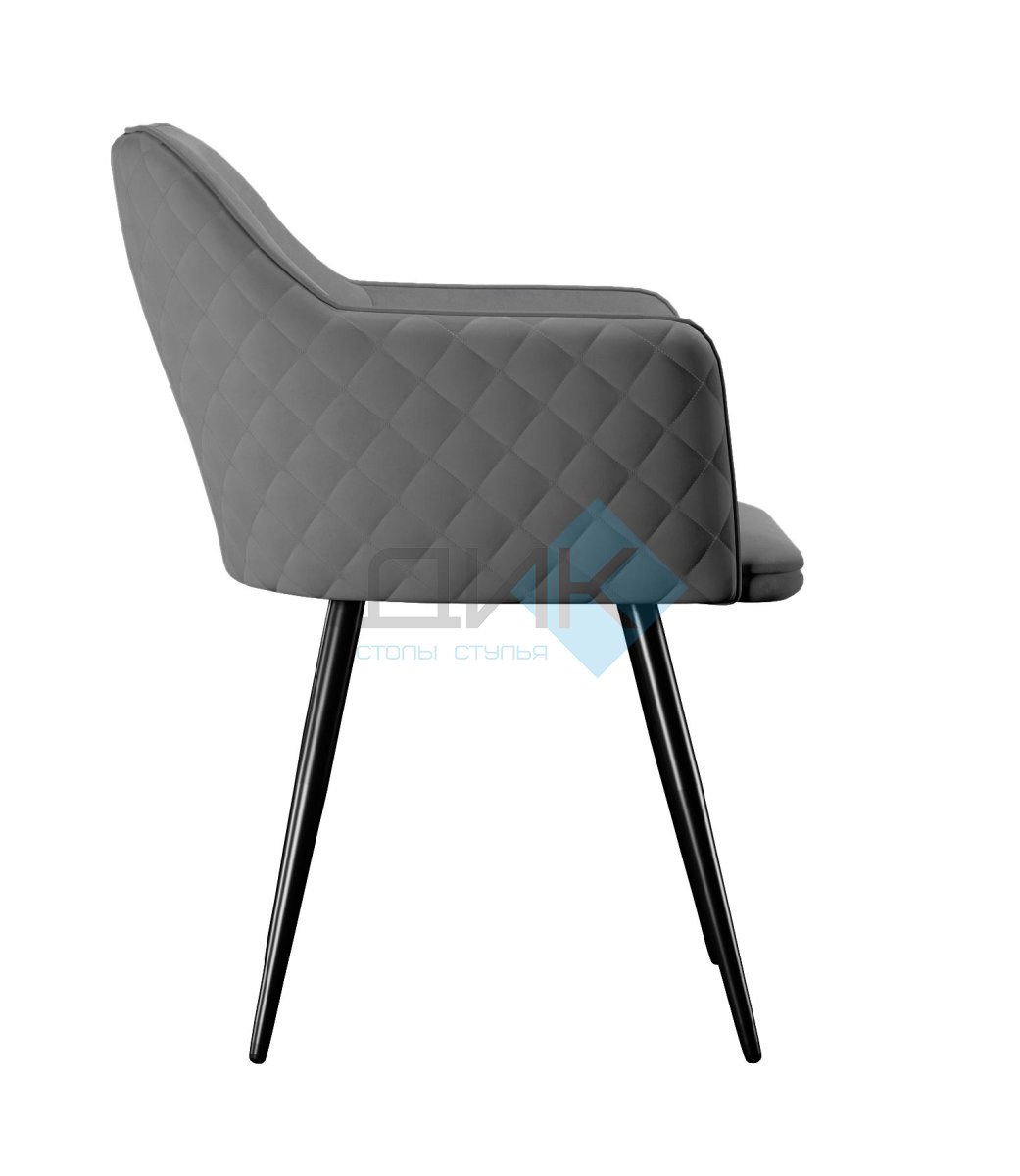 Стул DikLine 277 поворотный E31 серый, ножки черные