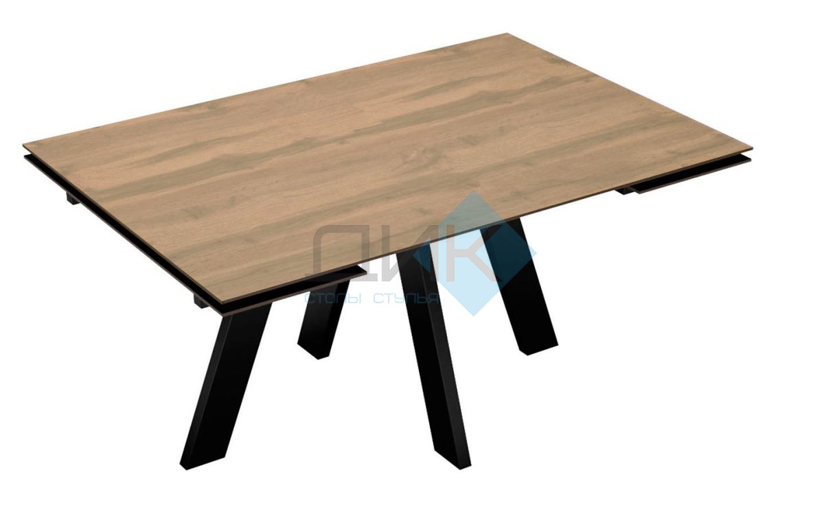 Стол DikLine DM140M Дуб галифакс/опоры черные