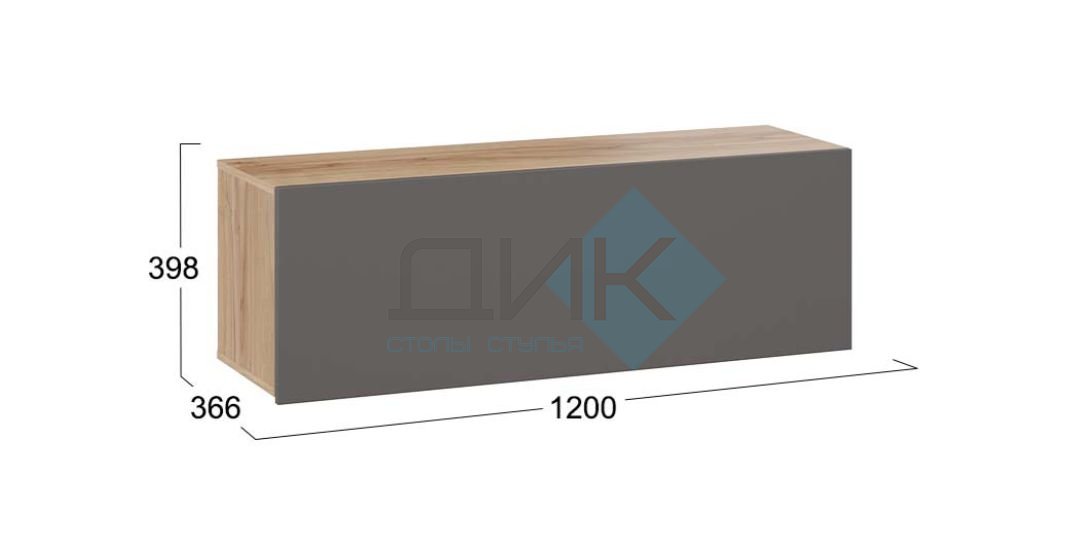 Порто шкаф навесной (393.15.11) (яблоня белуно, графит софт)