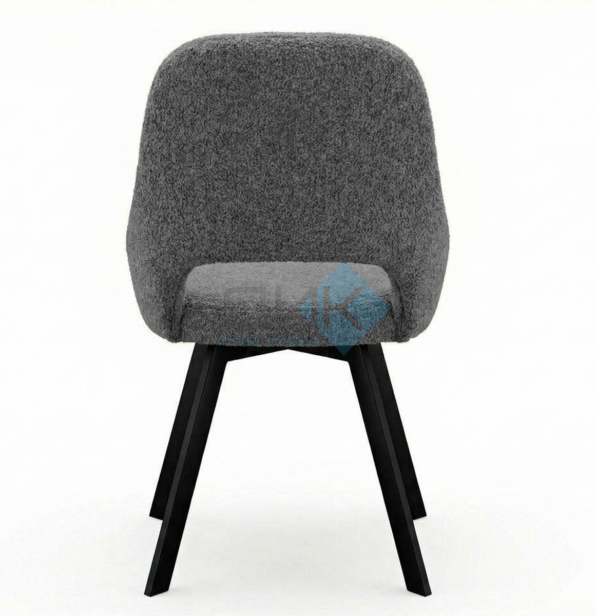 Стул DikLine 247 поворотный, BL13 серый, ножки черные