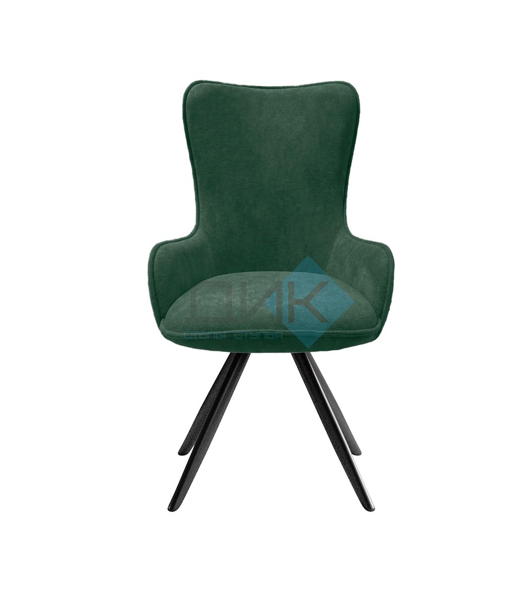Стул DikLine 333 поворотный TW14 зеленый, ножки черные