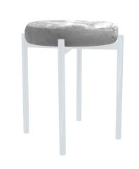Табурет M DikLine, M13 светло-серый, ножки белые