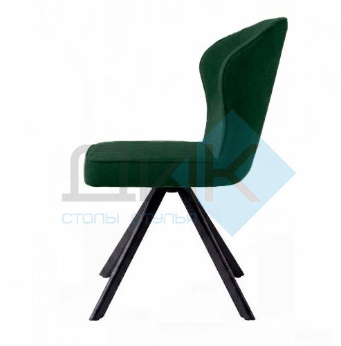 Стул DikLine 238 поворотный BL10 зеленый, ножки черные