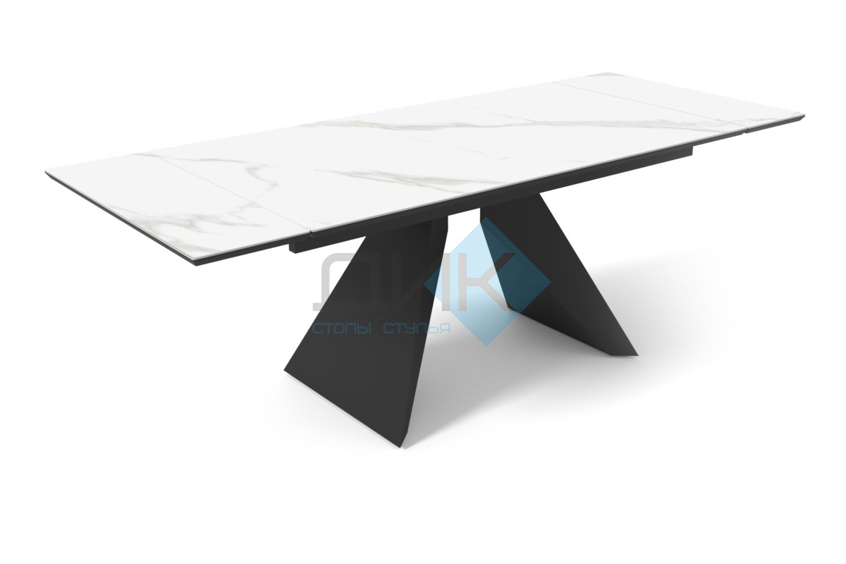 Стол DikLine SKB160 Керамика FNZ 9206037 (белая)/подстолье черное/опоры черные (2 уп.)
