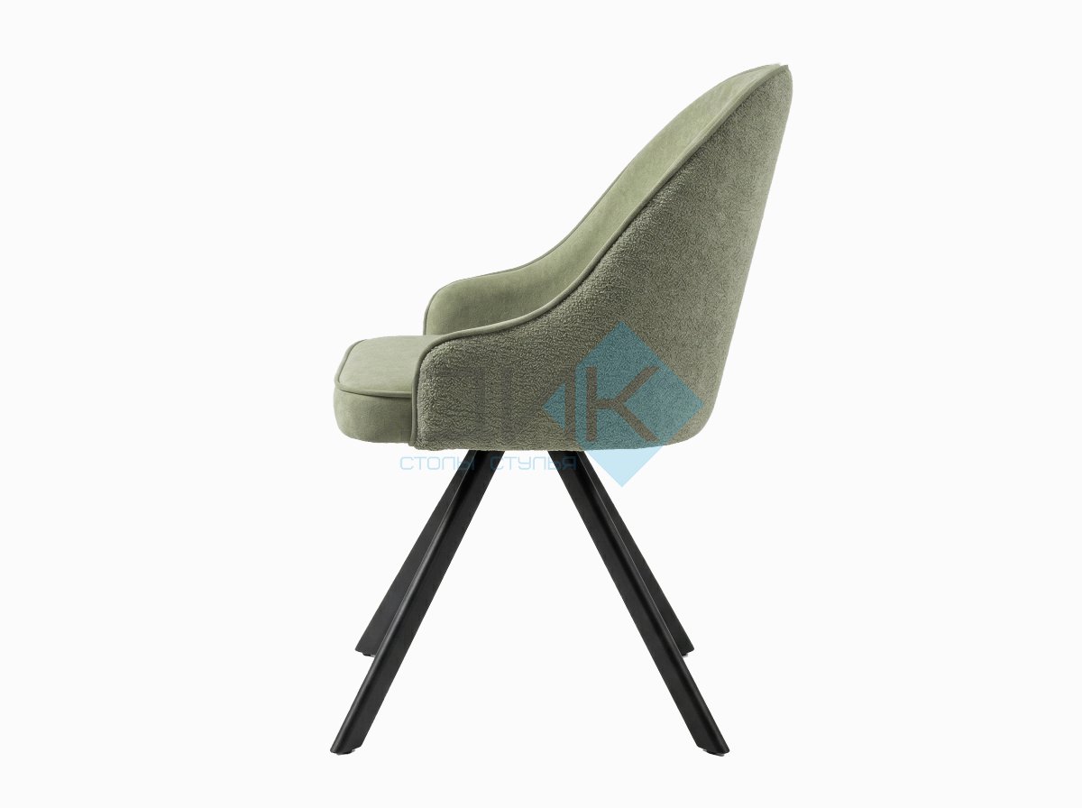 Стул DikLine 266M поворотный, P10/L08 зеленый, ножки черные