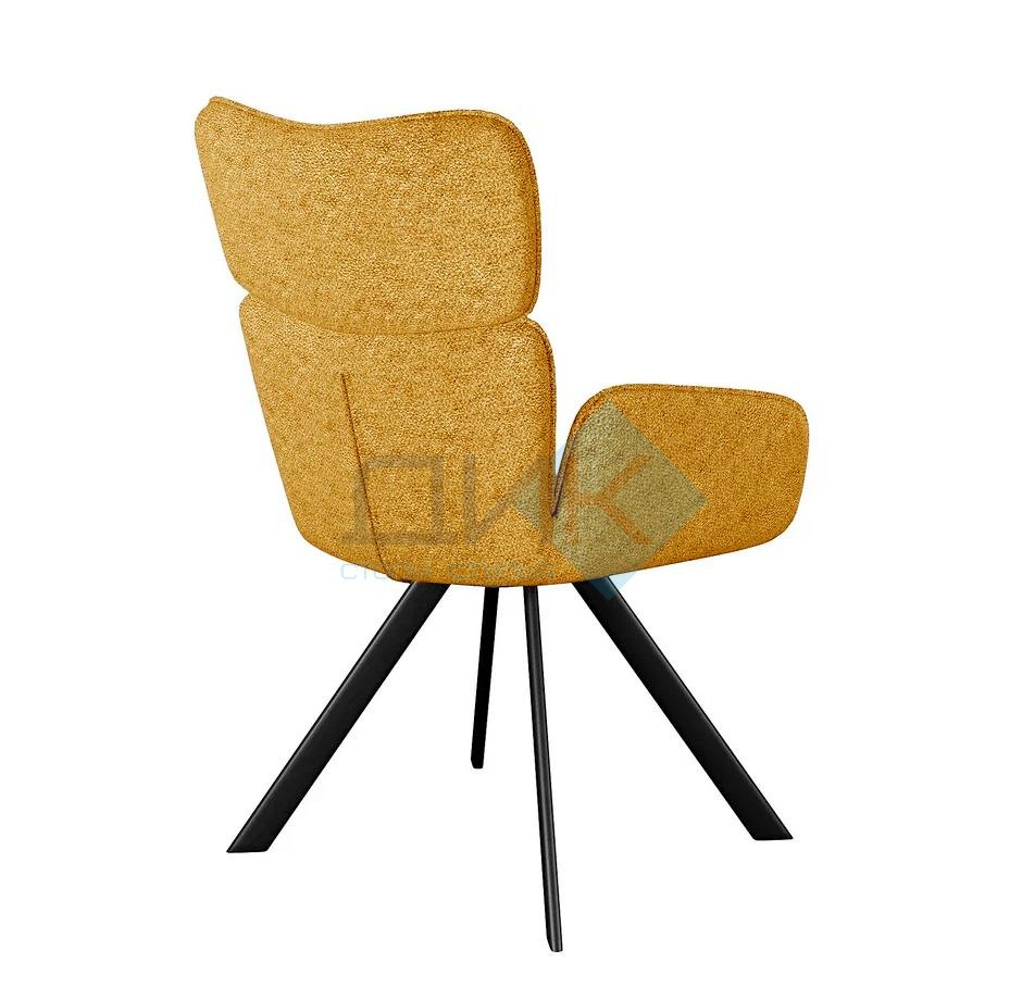 Стул DikLine 501 поворотный NS Gold горчица, ножки черные
