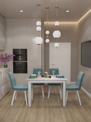 Обеденная зона : Стол L110 со стульями DikLine 207 (4шт.)