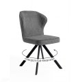 Стул DikLine 238 поворотный BL13 серый, ножки черные
