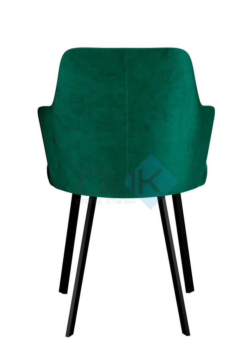 Стул DikLine 245 поворотный, К13 изумруд, ножки черные