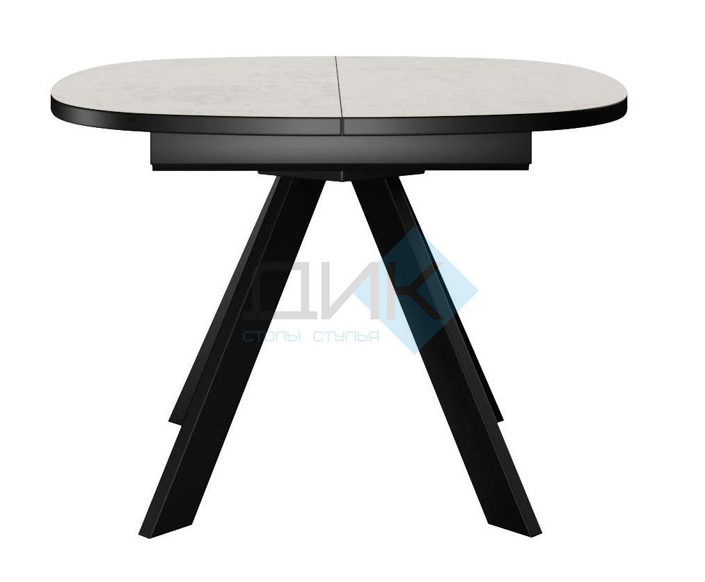 Стол DikLine B110 Хромикс белый/опоры черные