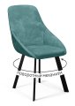 Стул DikLine 246 поворотный, AM8 серо-зеленый, ножки черные