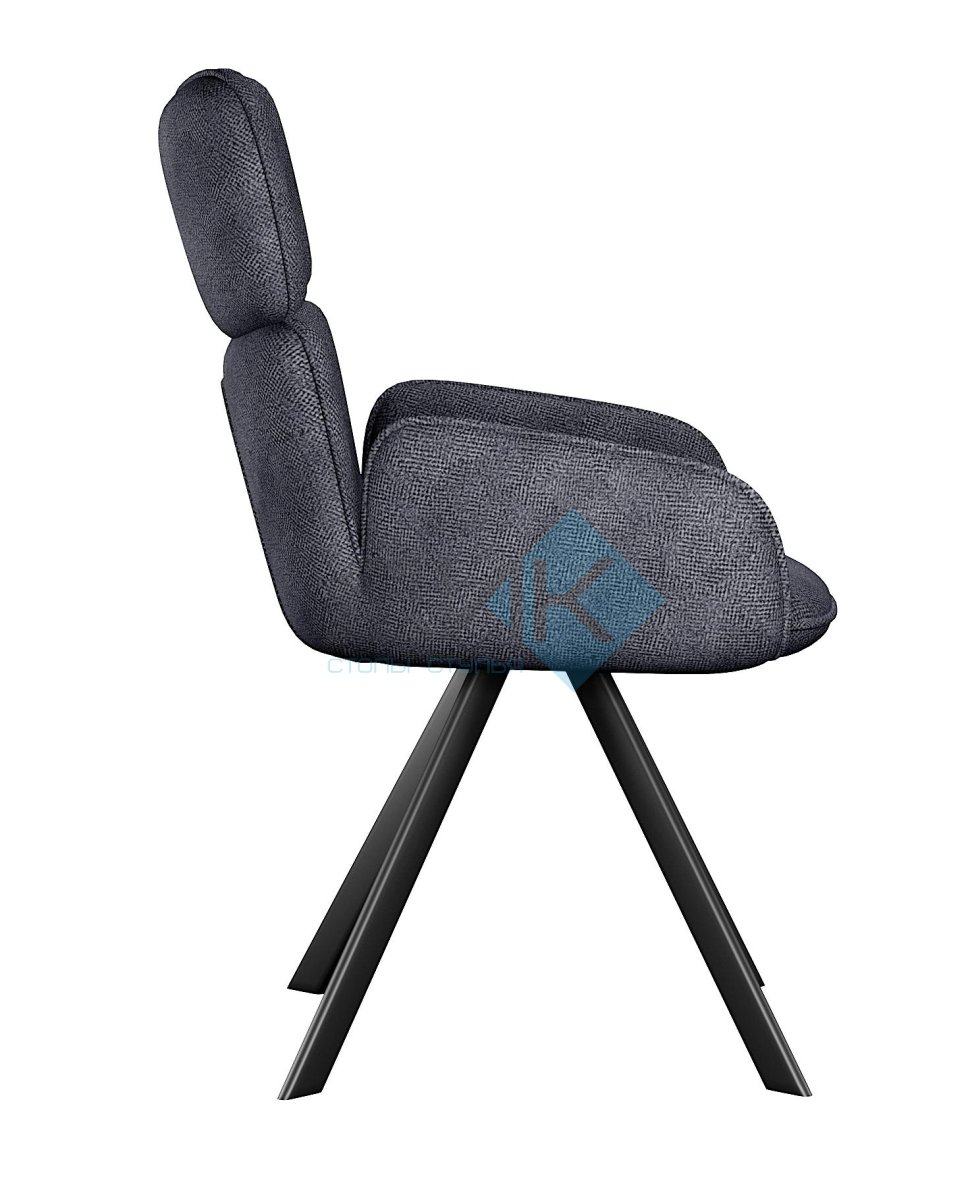 Стул DikLine 501 поворотный SB5 серый, ножки черные