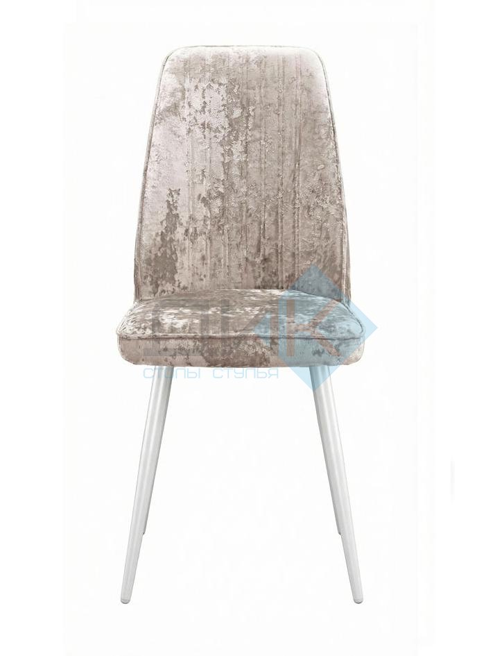 Стул DikLine 327 поворотный M02 бежевый, ножки белые