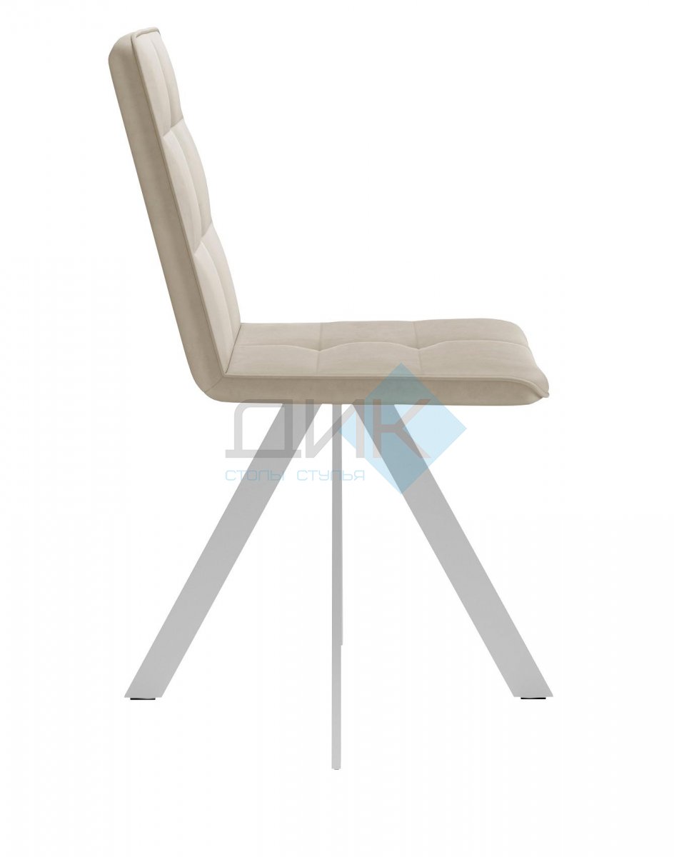 Стул DikLine 230 поворотный B03 BEIGE, ножки белые