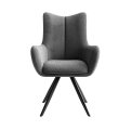 Стул DikLine 351 поворотный BL13 серый, ножки черные