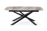 Стол DikLine KE180 керамика серый мрамор С21 глянец/опоры черные) (2 уп)