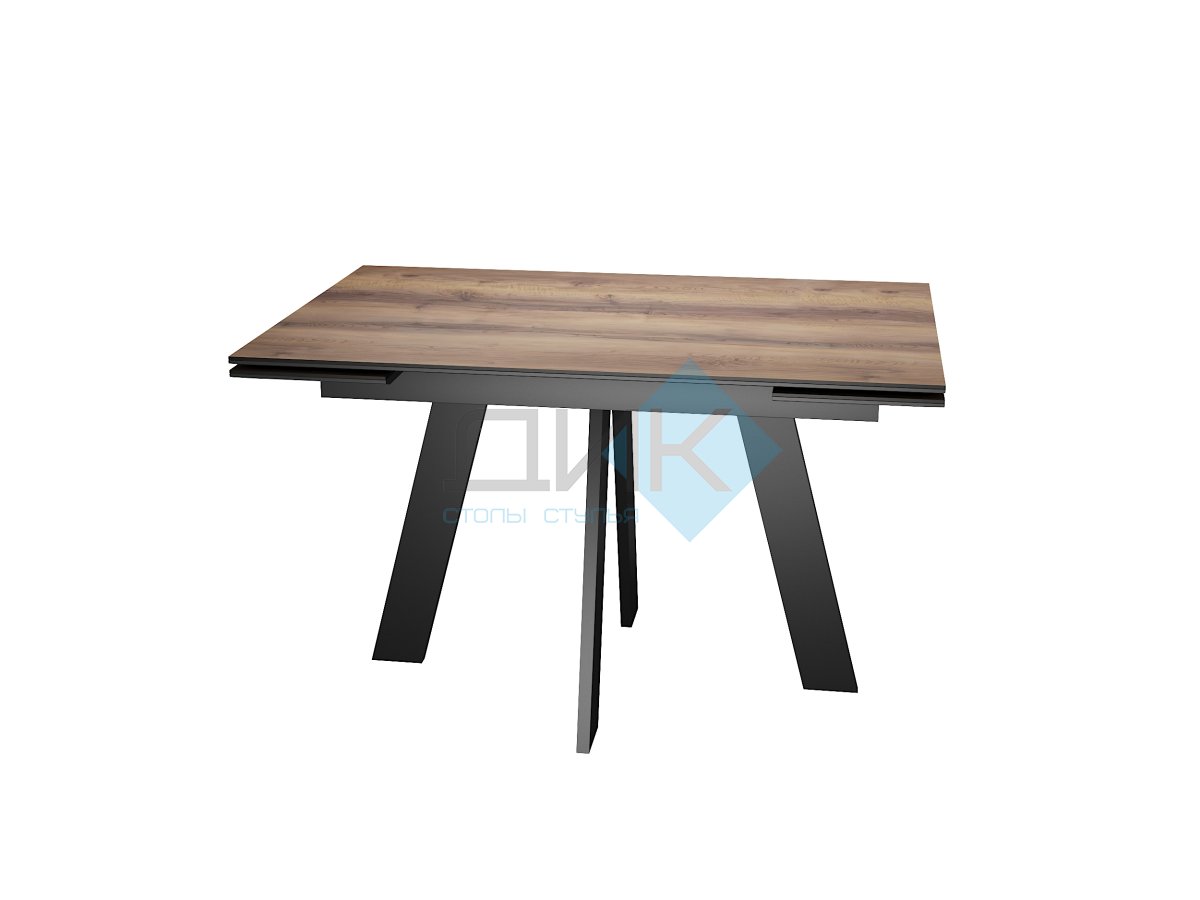 Стол обеденный WINGS Дуб делано/Черный, Черный