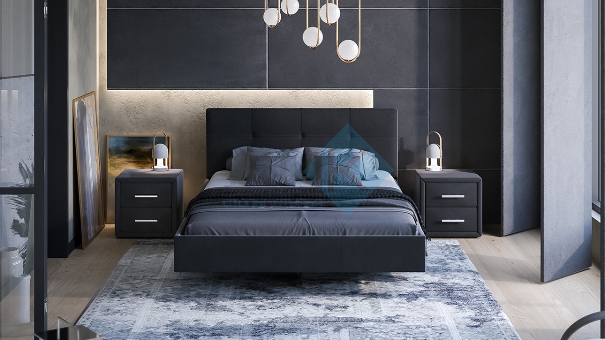 Элис тумба (велюр графит)