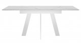 Стол DikLine SKM140 Керамика Белый мрамор/подстолье белое/опоры белые (2 уп.)
