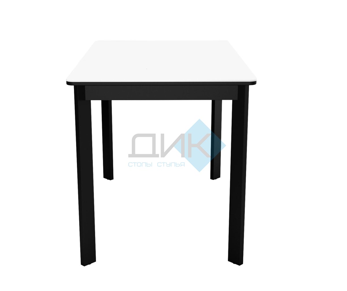 Стол DikLine LK90 Керамика Mono white (белый матовый) /подстолье черное/опоры черные
