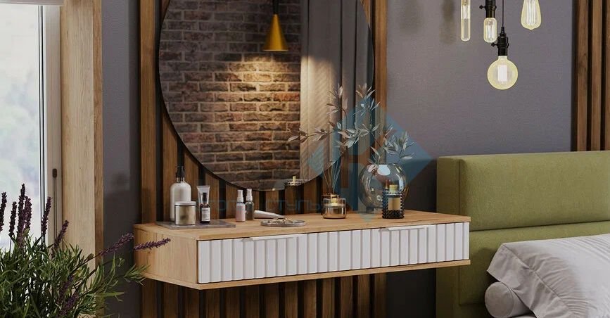 Хилтон стол туалетный  (дуб крафт золотой/белый матовый)