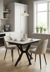 Обеденная зона: Стол DikLine DI100 + стулья Dikline 335 (2 шт)