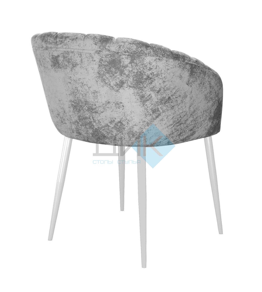 Стул DikLine 441 M13 светло-серый, ножки белые