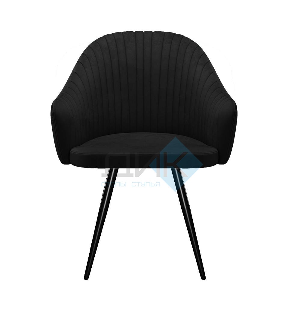 Стул DikLine 439 поворотный, K21 черный, ножки черные