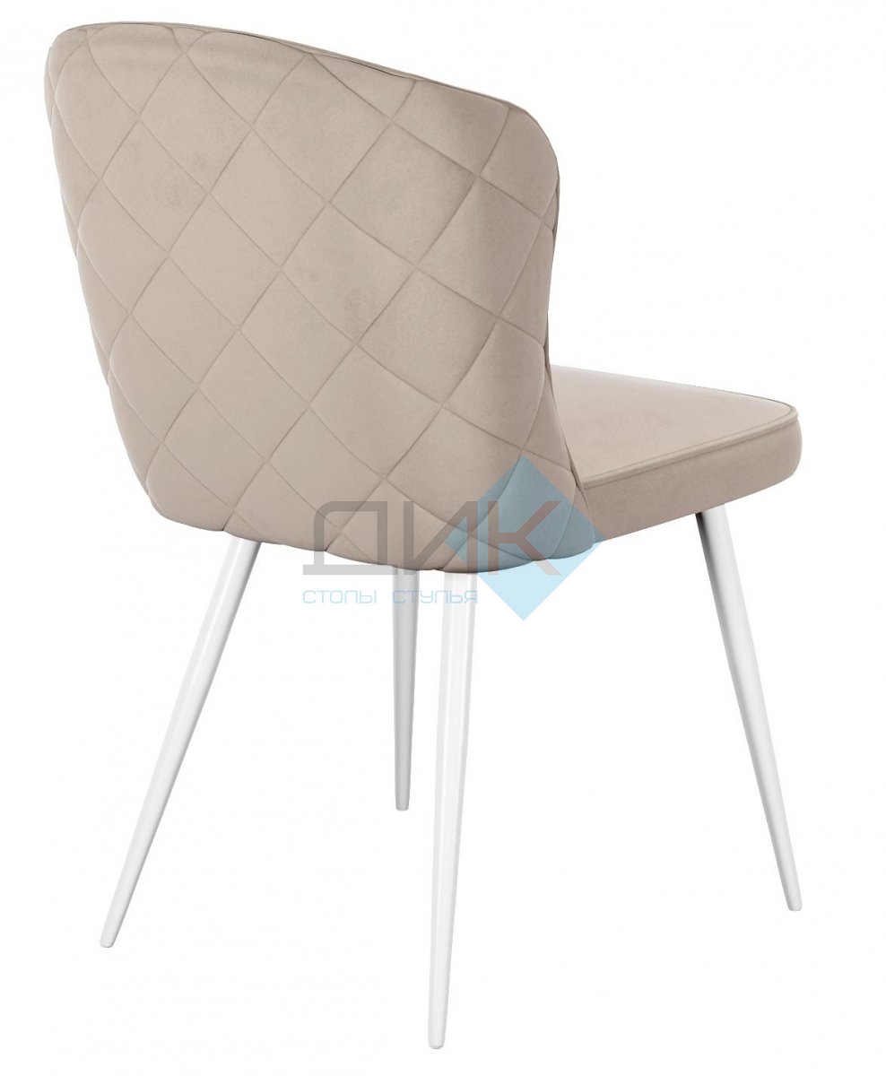 Стул DikLine 209 B03 BEIGE, ножки белые