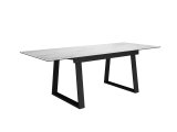 Стол DikLine DZ160 Мрамор Кристал белый/черные (2 уп.)