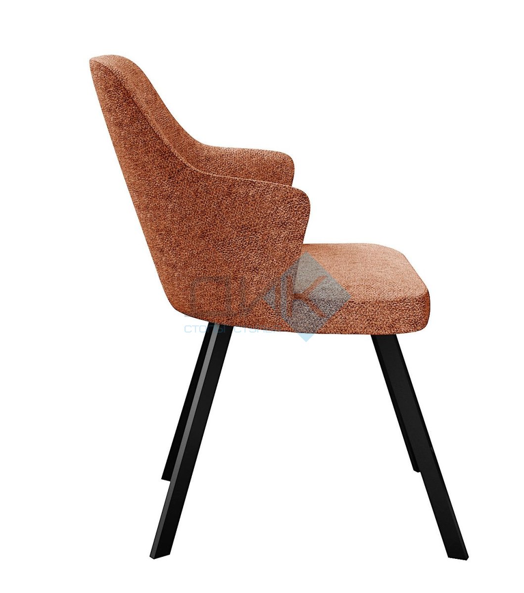 Стул DikLine 235 поворотный, NS Rust терракотовый, ножки черные