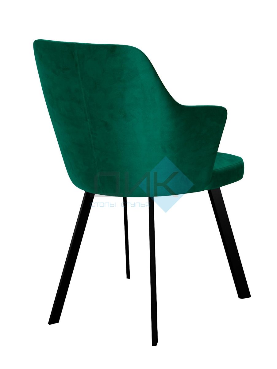 Стул DikLine 345 K13 изумруд, ножки черные