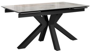 Стол DikLine SFE160 Керамика Italian Grey (глянец серый)/подстолье черное/опоры черные (2 уп.)