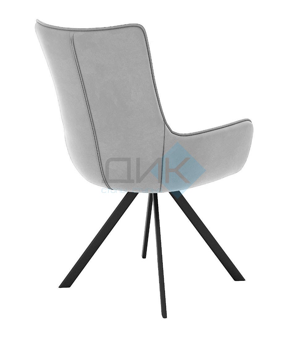 Стул DikLine 289 поворотный E28 светло-серый, ножки черные