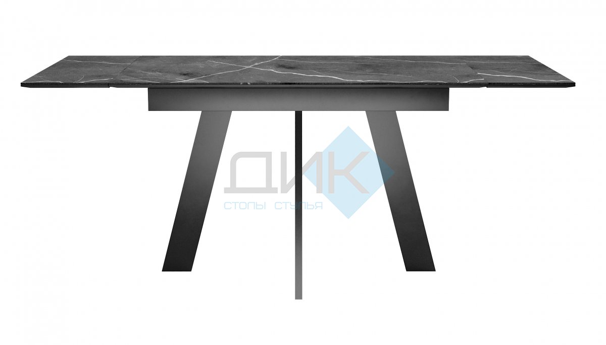Стол DikLine SKM120 Керамика Черный мрамор/подстолье черное/опоры черные (2 уп.)