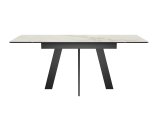 Стол DikLine SKM110 Керамика глянец Ostra Bianco (мрамор глянец белый)/подстолье черное
